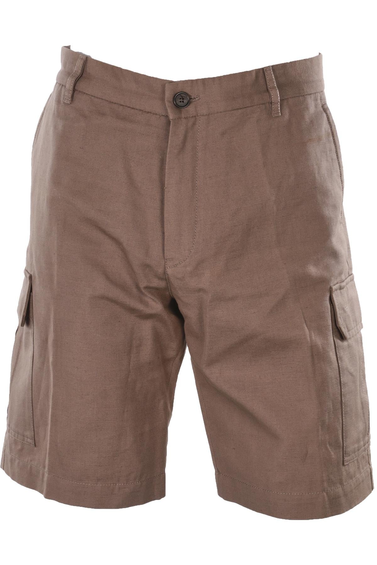 LORO PIANA BROWN MEN'S COTTON SHORTS IT 52 UK 36 FR 44