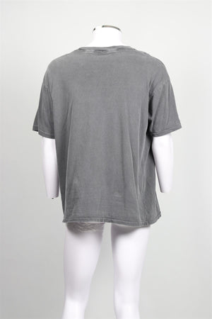 BODE GREY MEN'S COTTON T-SHIRT SMALL