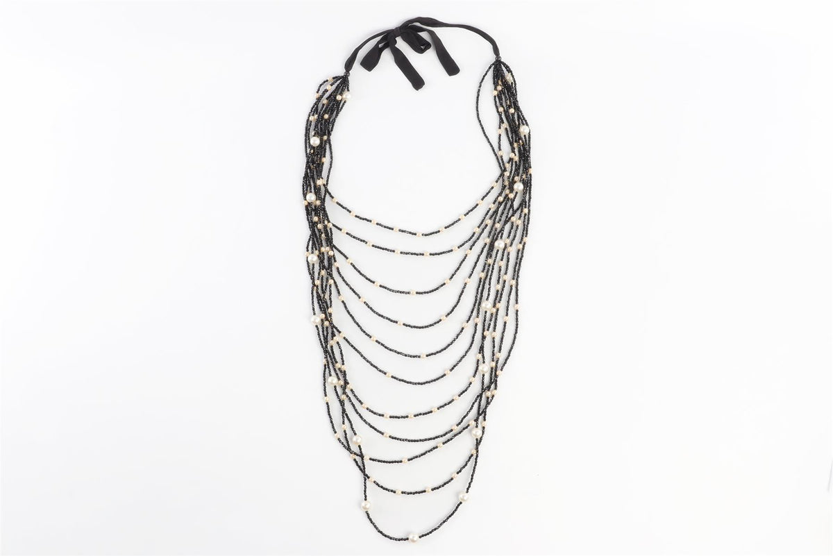 MARIA CALDERARA BLACK PEARL NECKLACE