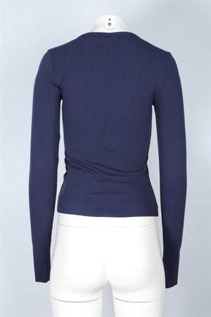 ETERNE NAVY COTTON TOP XSMALL