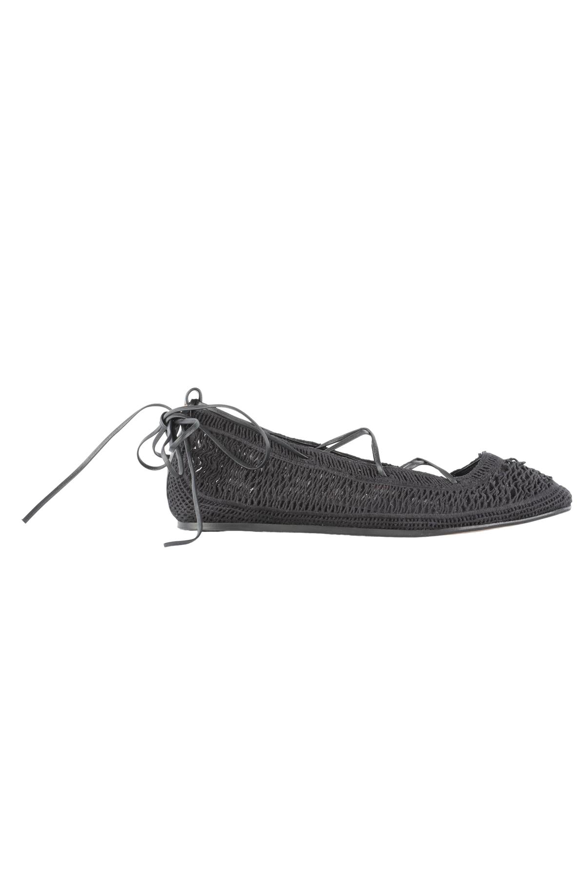 ISABEL MARANT BLACK FABRIC BALLET FLATS EU 41 UK 8 US 11