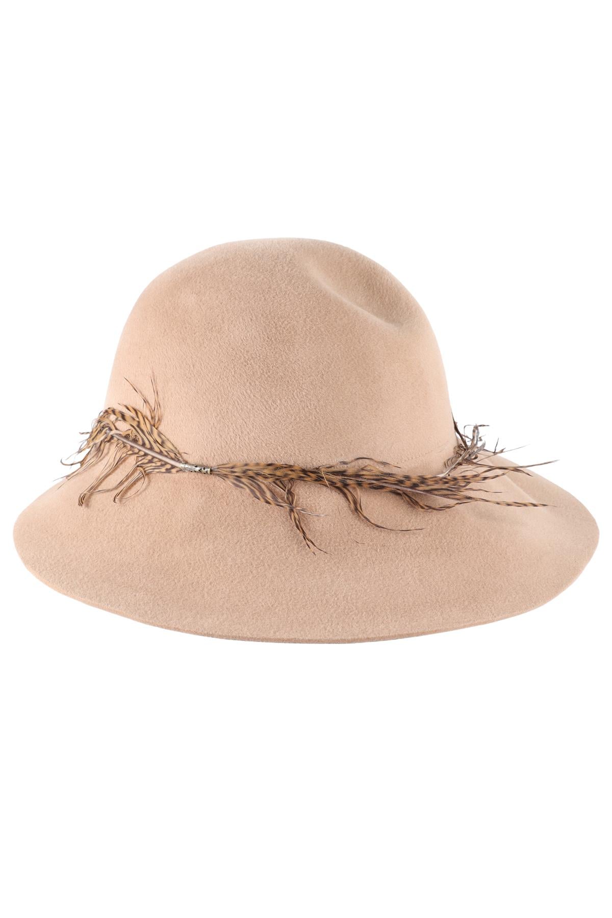 EUGENIA KIM BROWN RABBIT HAIR HAT ONE SIZE