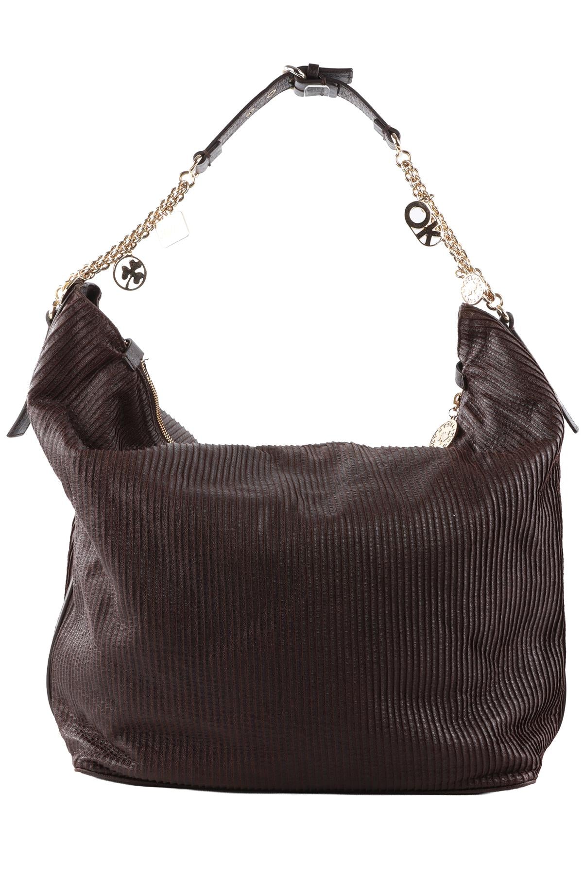 STELLA MCCARTNEY BROWN FAUX LEATHER SHOULDER BAG