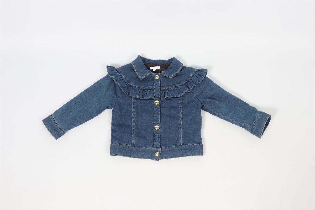 CHLOÉ BLUE KIDS GIRLS DENIM JACKET 2 YEARS