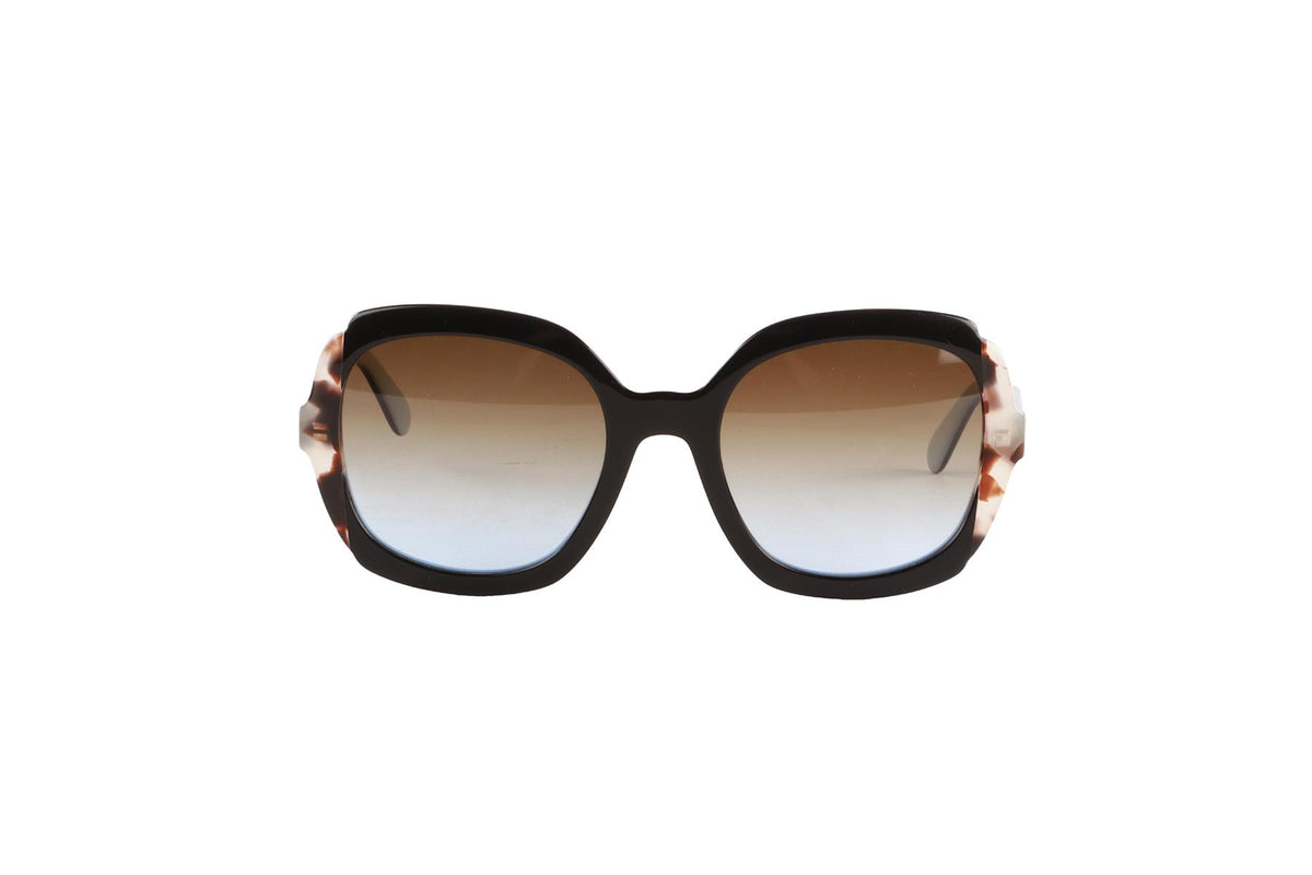 PRADA BLACK SQUARE FRAME ACETATE SUNGLASSES