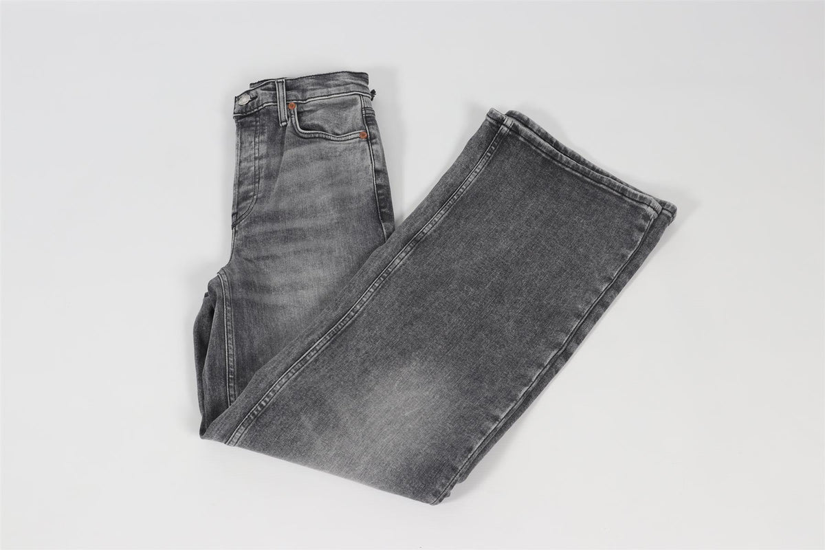 RE/DONE GREY WIDE LEG JEANS W 24 UK 6
