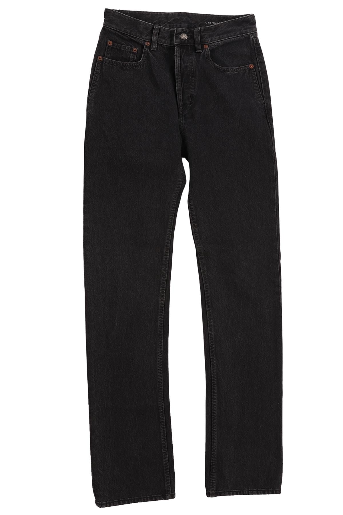 SAINT LAURENT BLACK HIGH RISE STRAIGHT LEG JEANS W27 UK 8-10