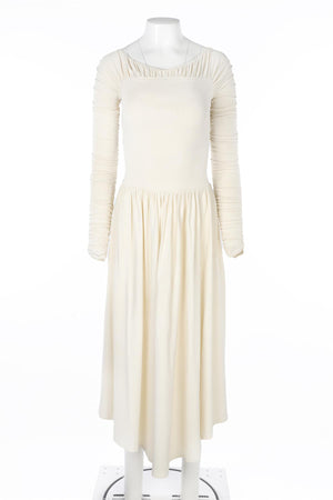 KHAITE CREAM KNIT MAXI DRESS SMALL