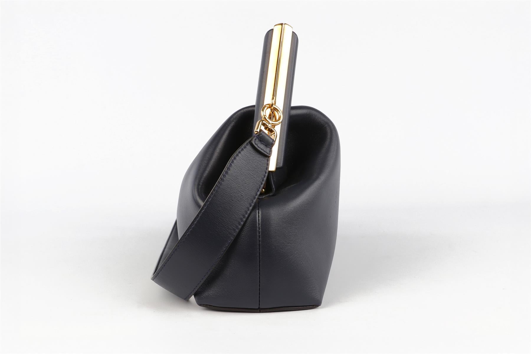 FENDI NAVY FIRST MEDIUM LEATHER SHOULDER BAG