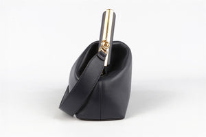 FENDI NAVY FIRST MEDIUM LEATHER SHOULDER BAG