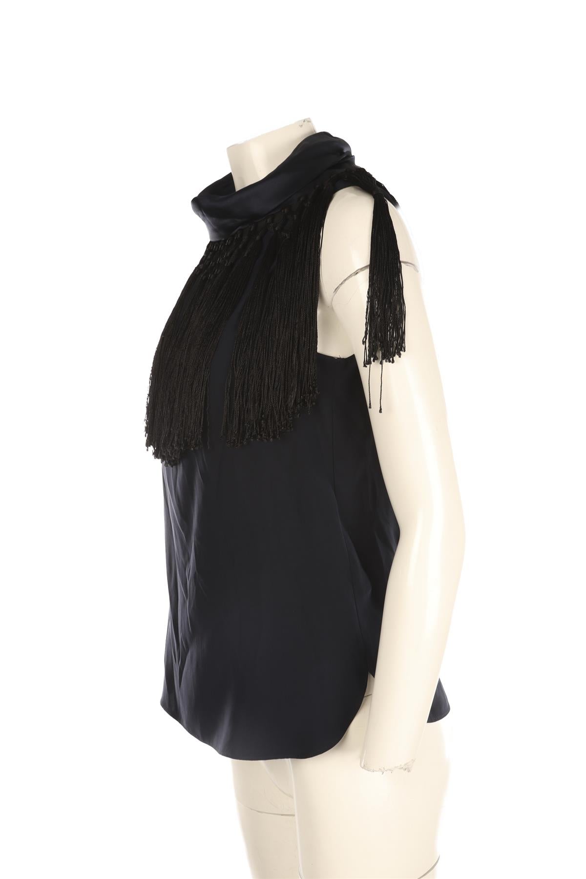ALTUZARRA NAVY SILK TOP IT 38 UK 6
