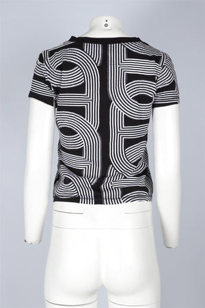 HERMÈS BLACK COTTON T-SHIRT IT 42 UK 10