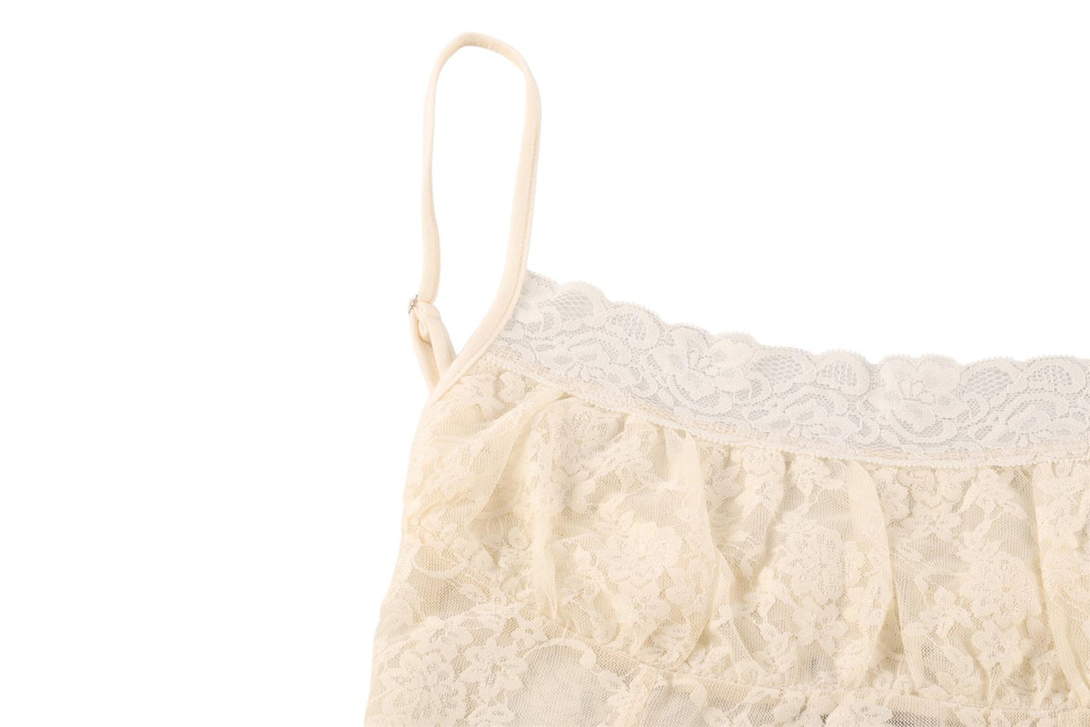 REFORMATION IVORY LACE TOP SMALL