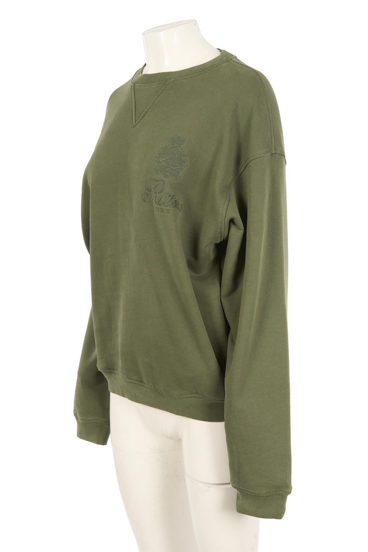 FRAME + RITZ PARIS GREEN COTTON SWEATSHIRT LARGE