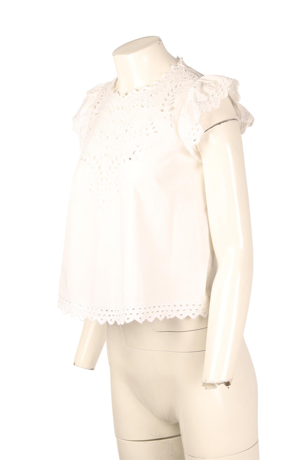 ISABEL MARANT ÉTOILE WHITE COTTON TOP FR 34 UK 6