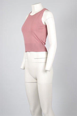 ALAÏA PINK KNIT TOP FR 38 UK 10