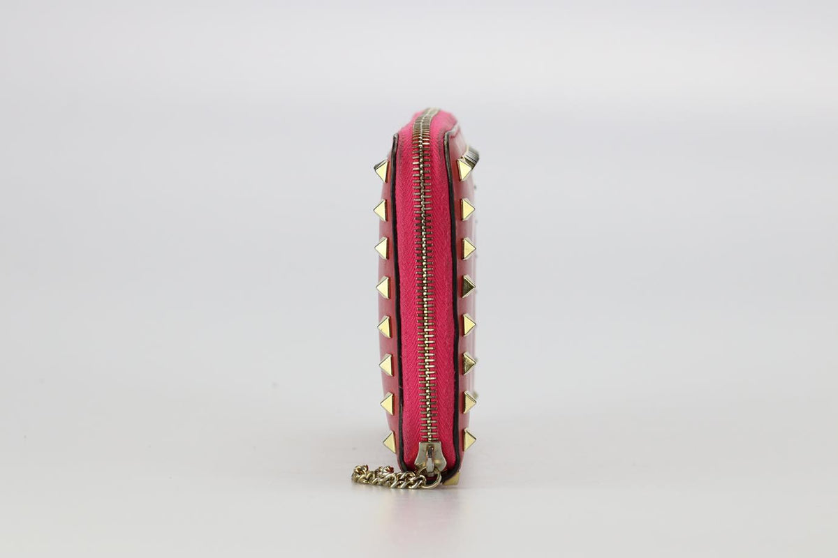 VALENTINO GARAVANI ROCKSTUD LEATHER WALLET