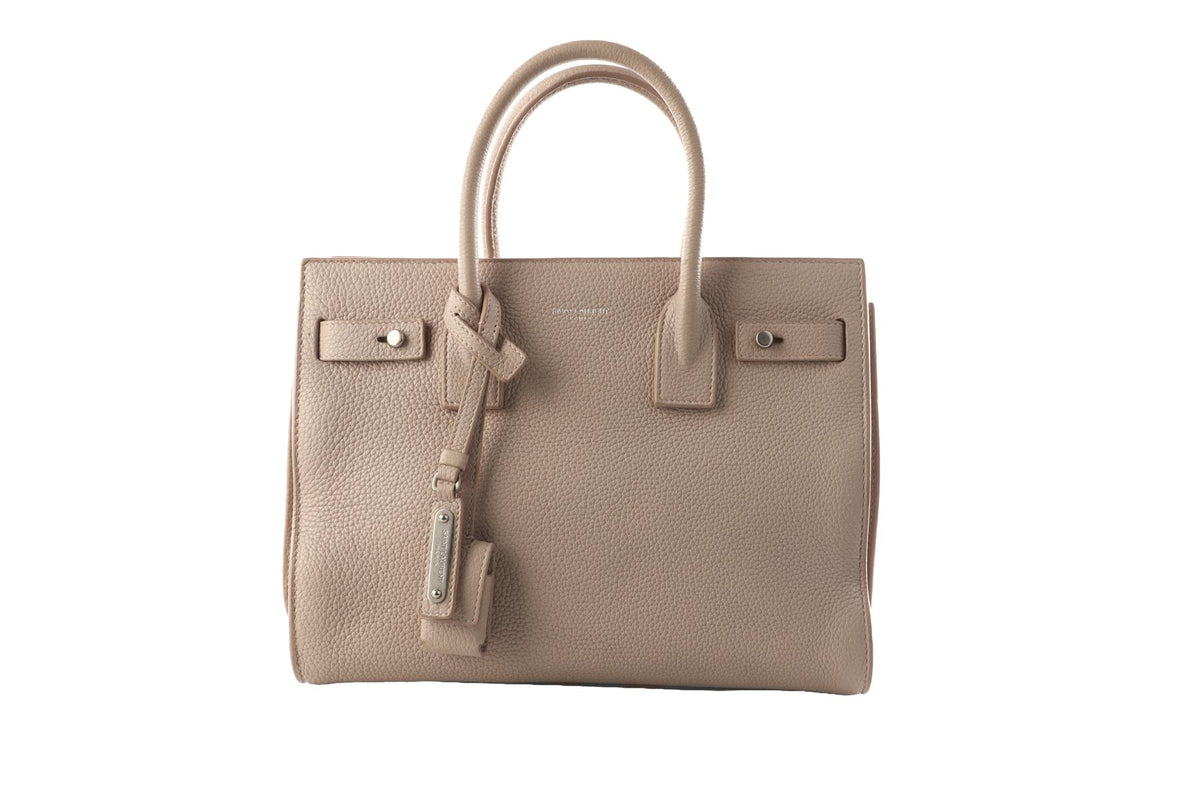 SAINT LAURENT PINK SAC DE JOUR BABY LEATHER TOTE BAG