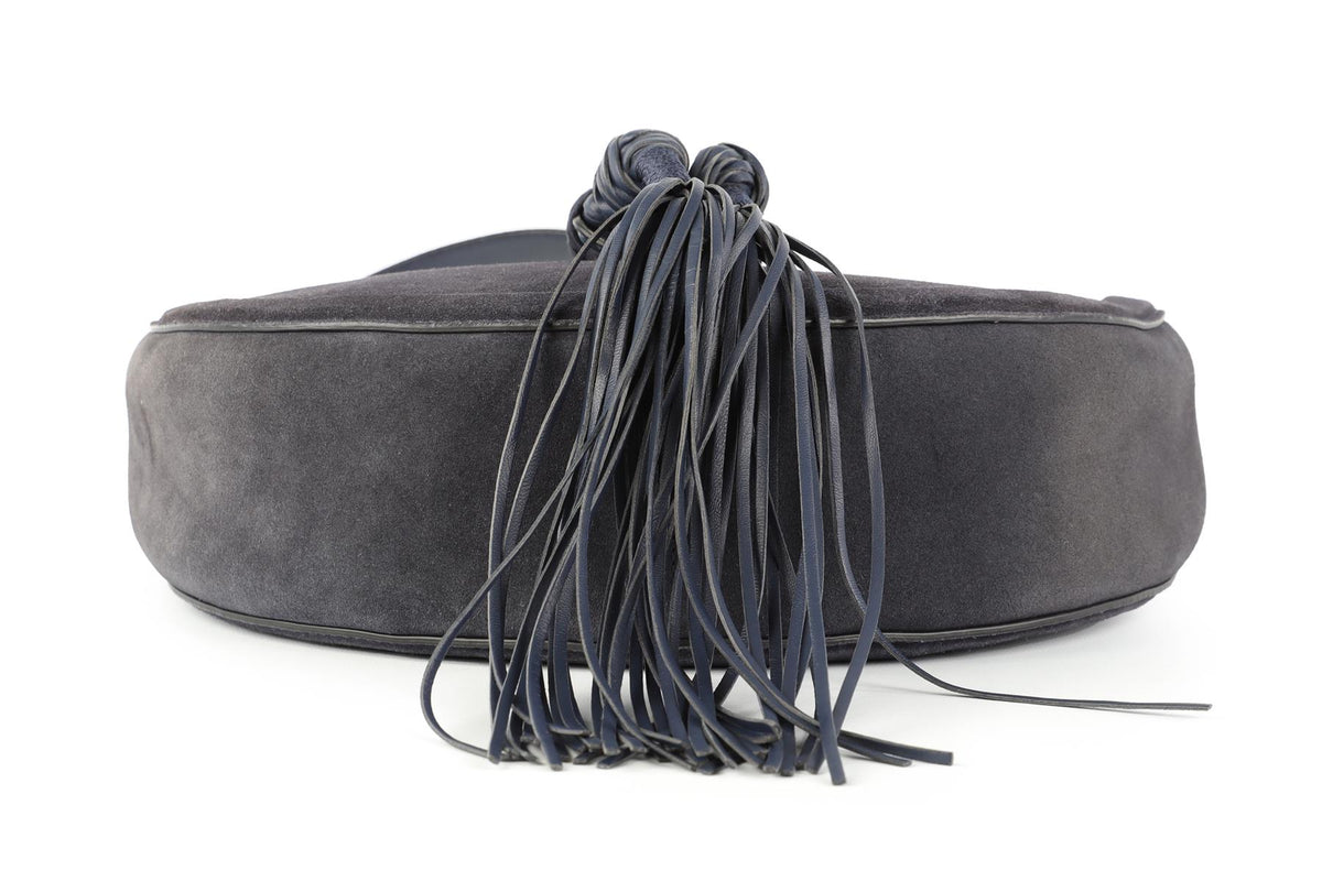 ALTUZARRA NAVY GHIANDA SUEDE SHOULDER BAG