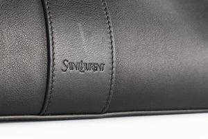 SAINT LAURENT BLACK Y LEATHER TOTE BAG