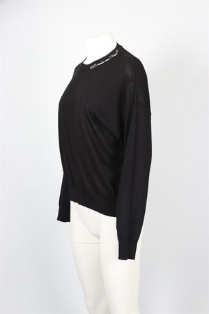 ALEXANDER WANG BLACK WOOL SWEATER MEDIUM