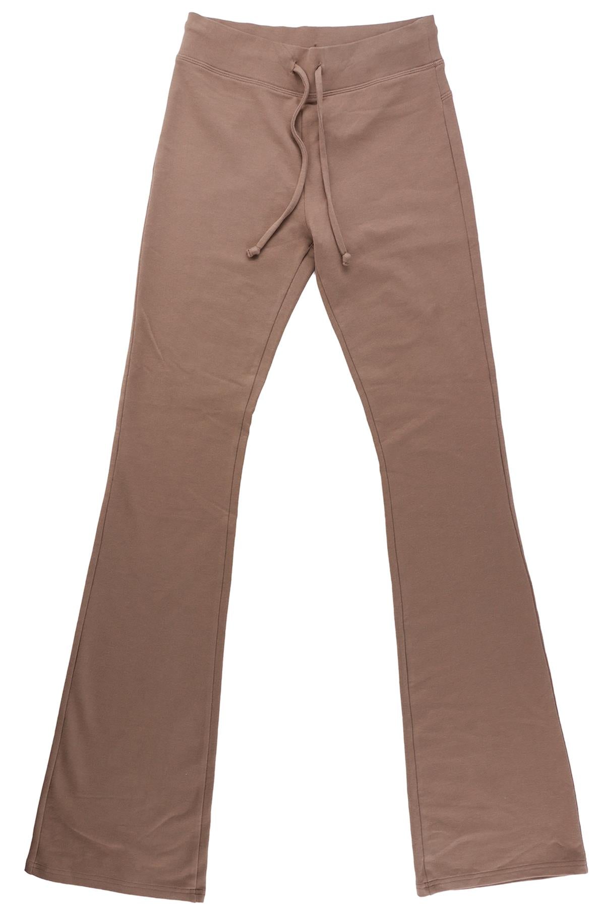 ALO YOGA BROWN COTTON FLARED PANTS XSMALL