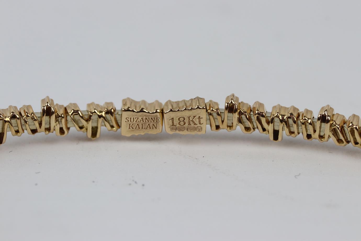 SUZANNE KALAN 18 KARAT ROSE GOLD BAGUETTE DIAMOND CHOKER