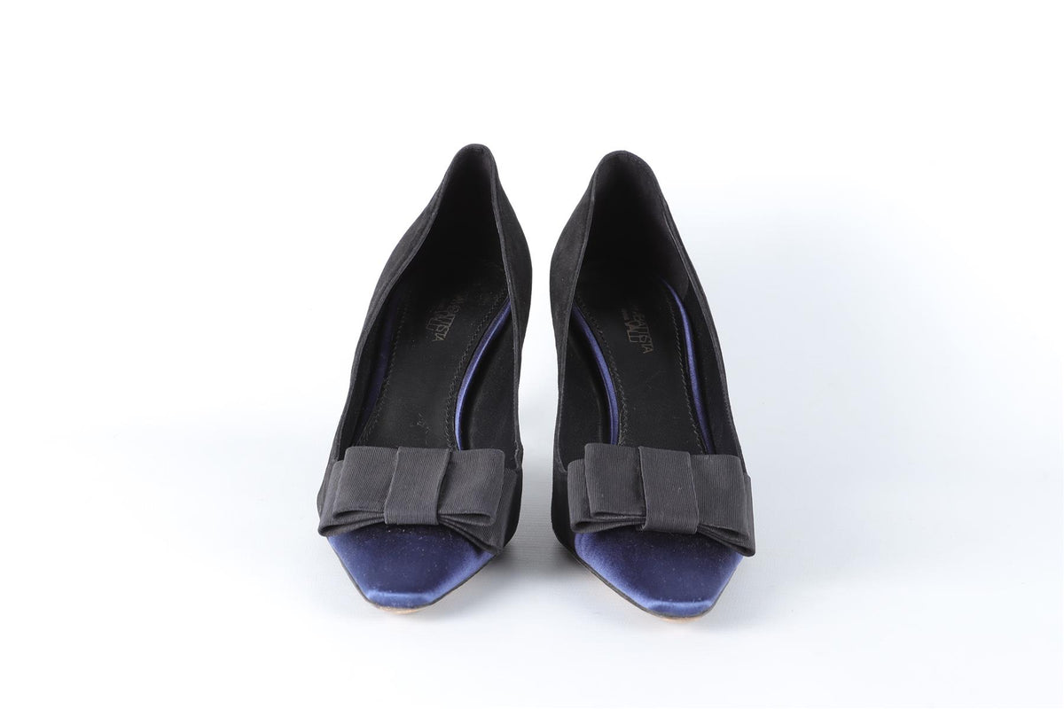 GIAMBATTISTA VALLI BLACK SUEDE PUMPS EU 39.5 UK 6.5 US 9.5