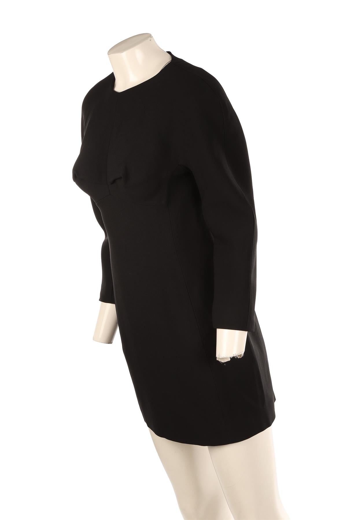 VERSACE BLACK CREPE MINI DRESS IT 42 UK 10