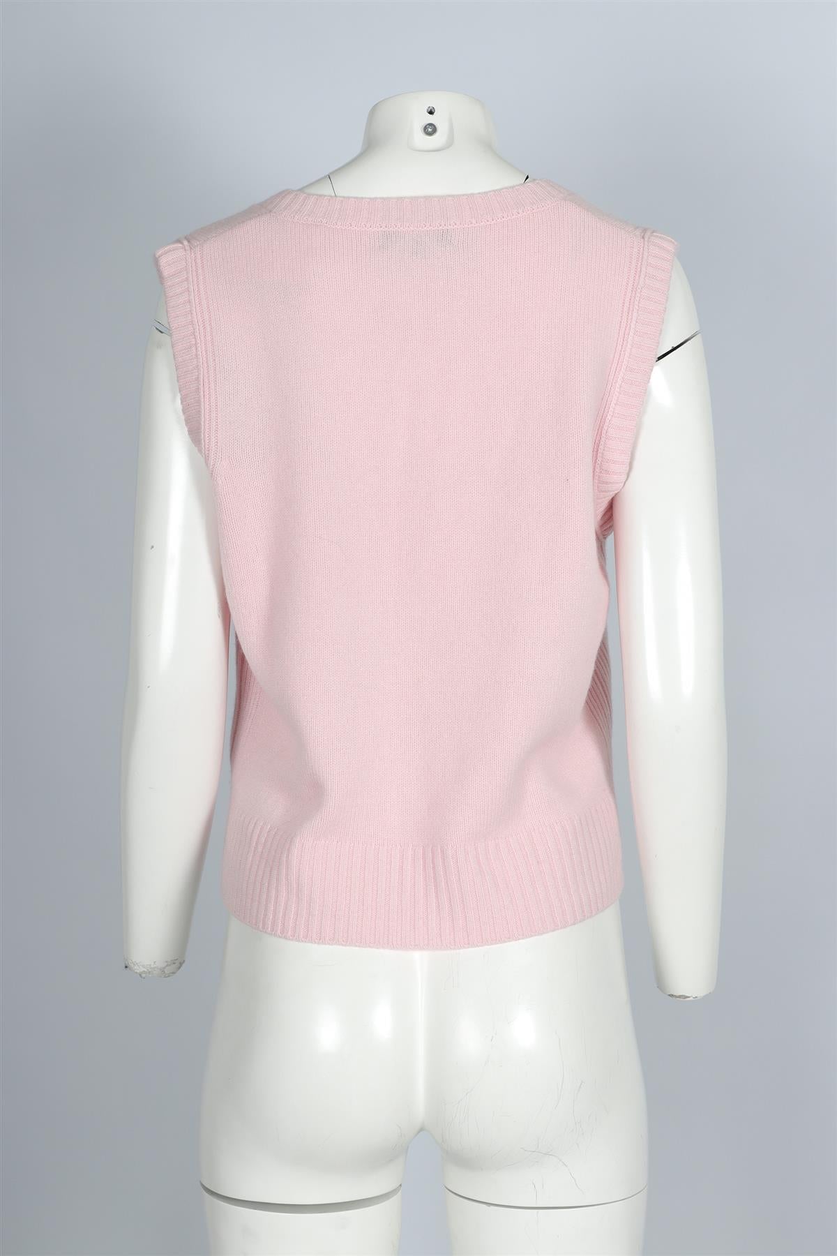 ME+EM PINK CASHMERE VEST LARGE