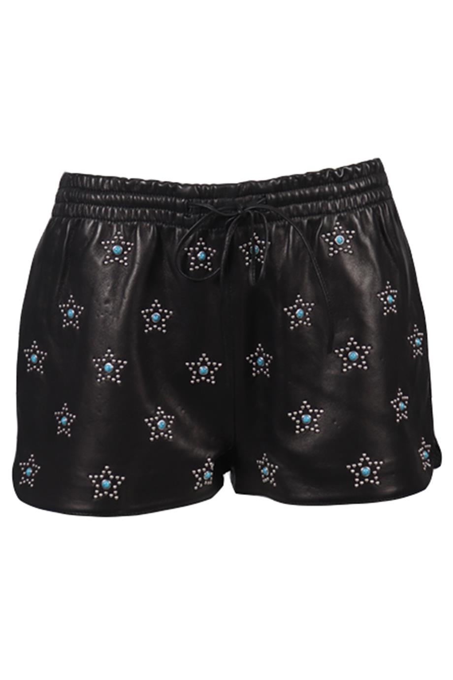 VALENTINO STUDDED LEATHER SHORTS IT 42 UK 10