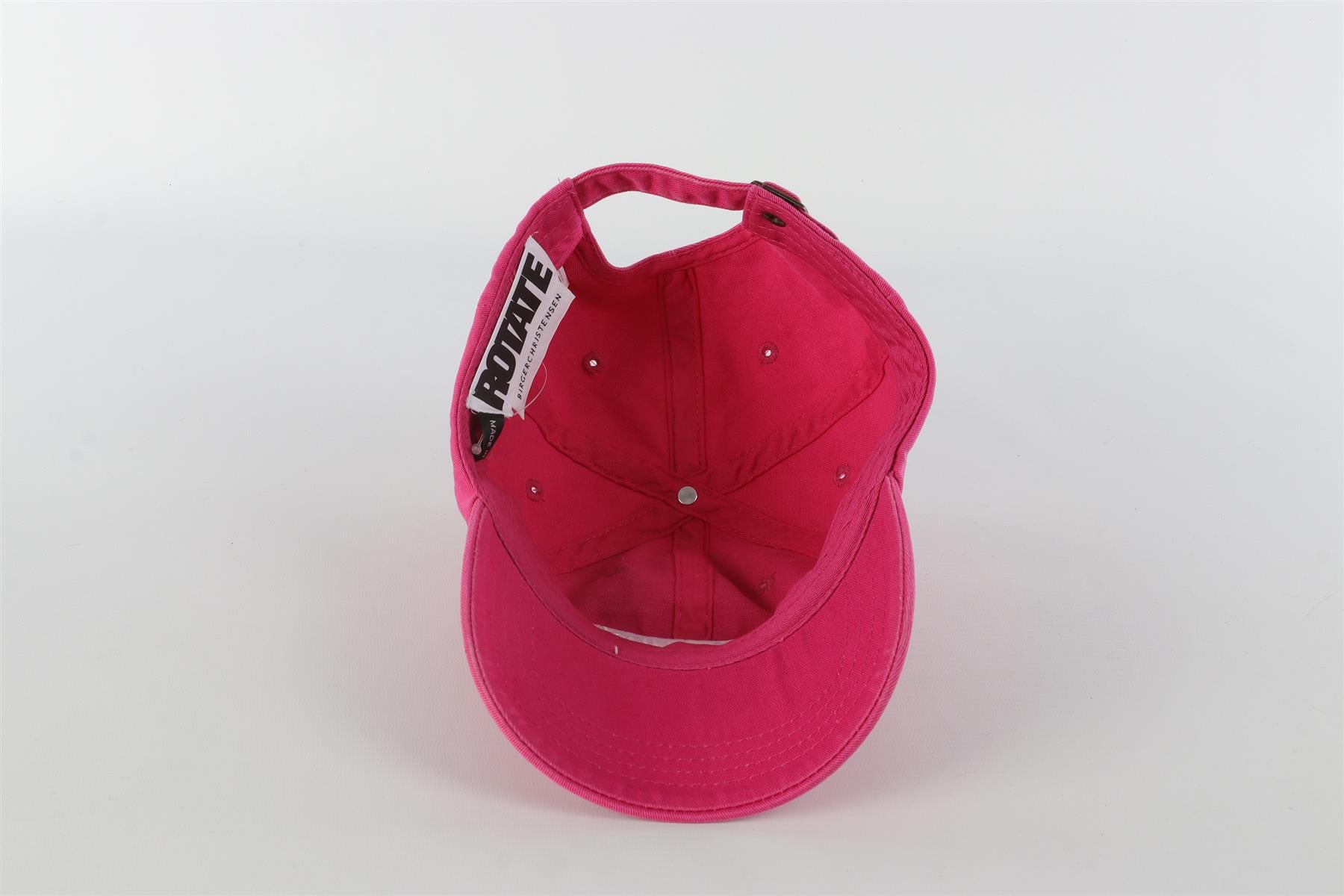 ROTATE BIRGER CHRISTENSEN PINK COTTON BASEBALL CAP ONE SIZE