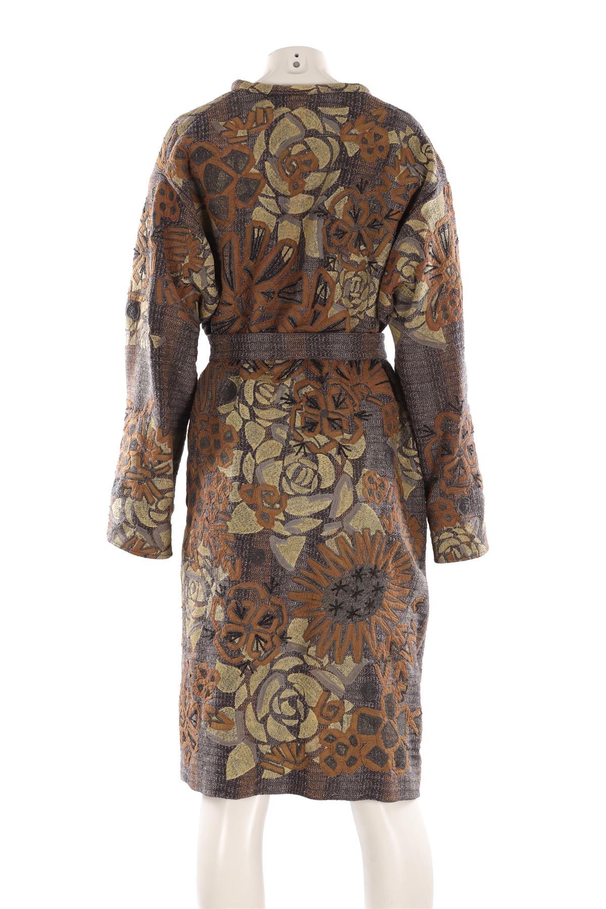 DRIES VAN NOTEN GREEN WOOL COAT LARGE