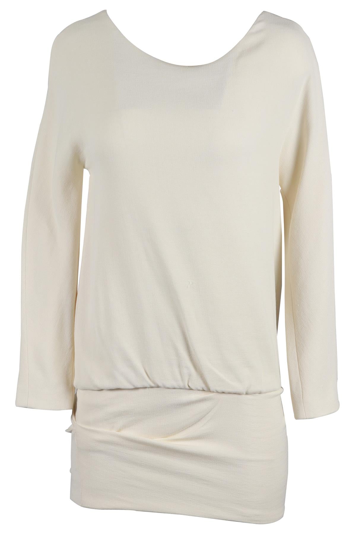 JAY AHR CREAM WOOL BLEND MINI DRESS X-SMALL