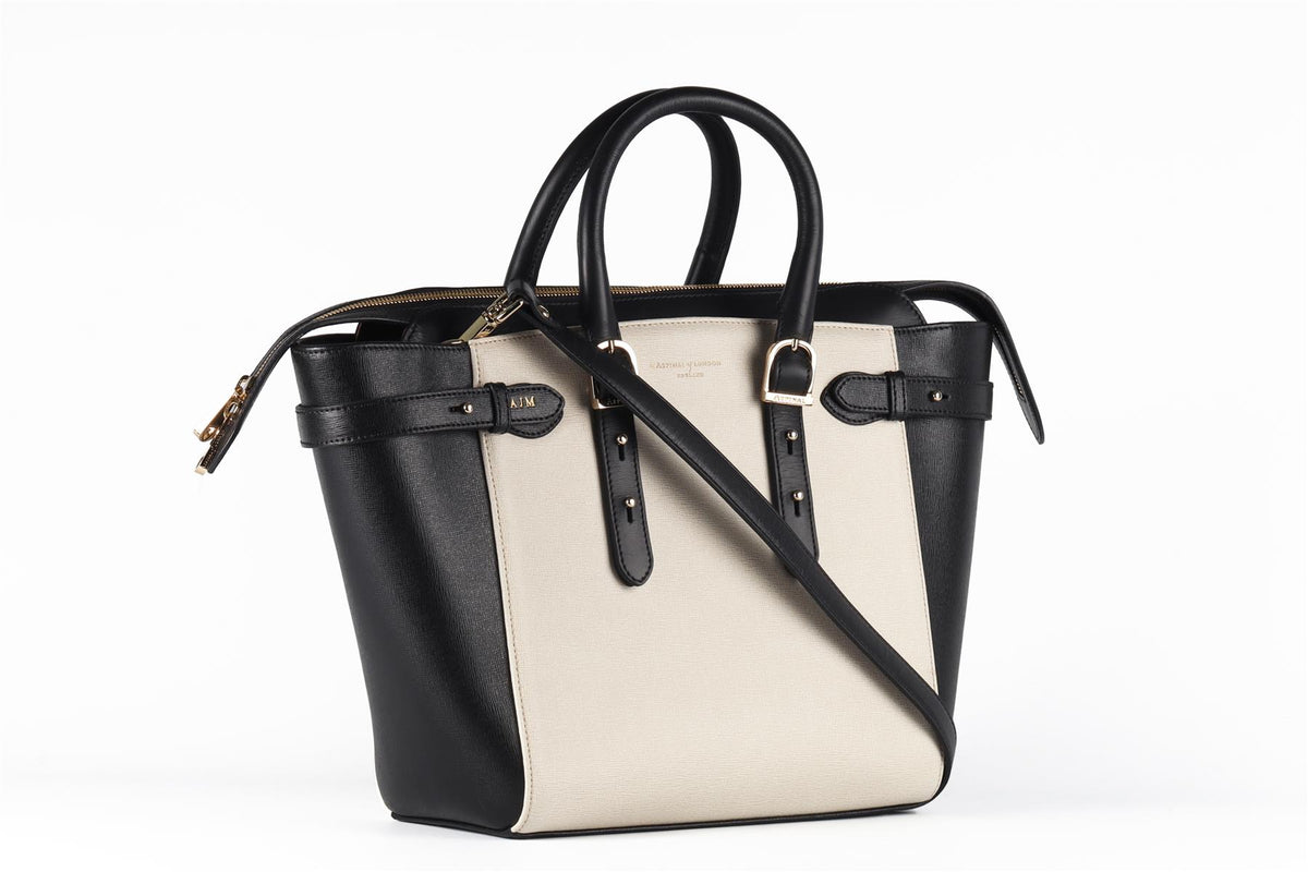 ASPINAL OF LONDON MULTICOLOUR MARYLEBONE MEDIUM LEATHER TOTE BAG