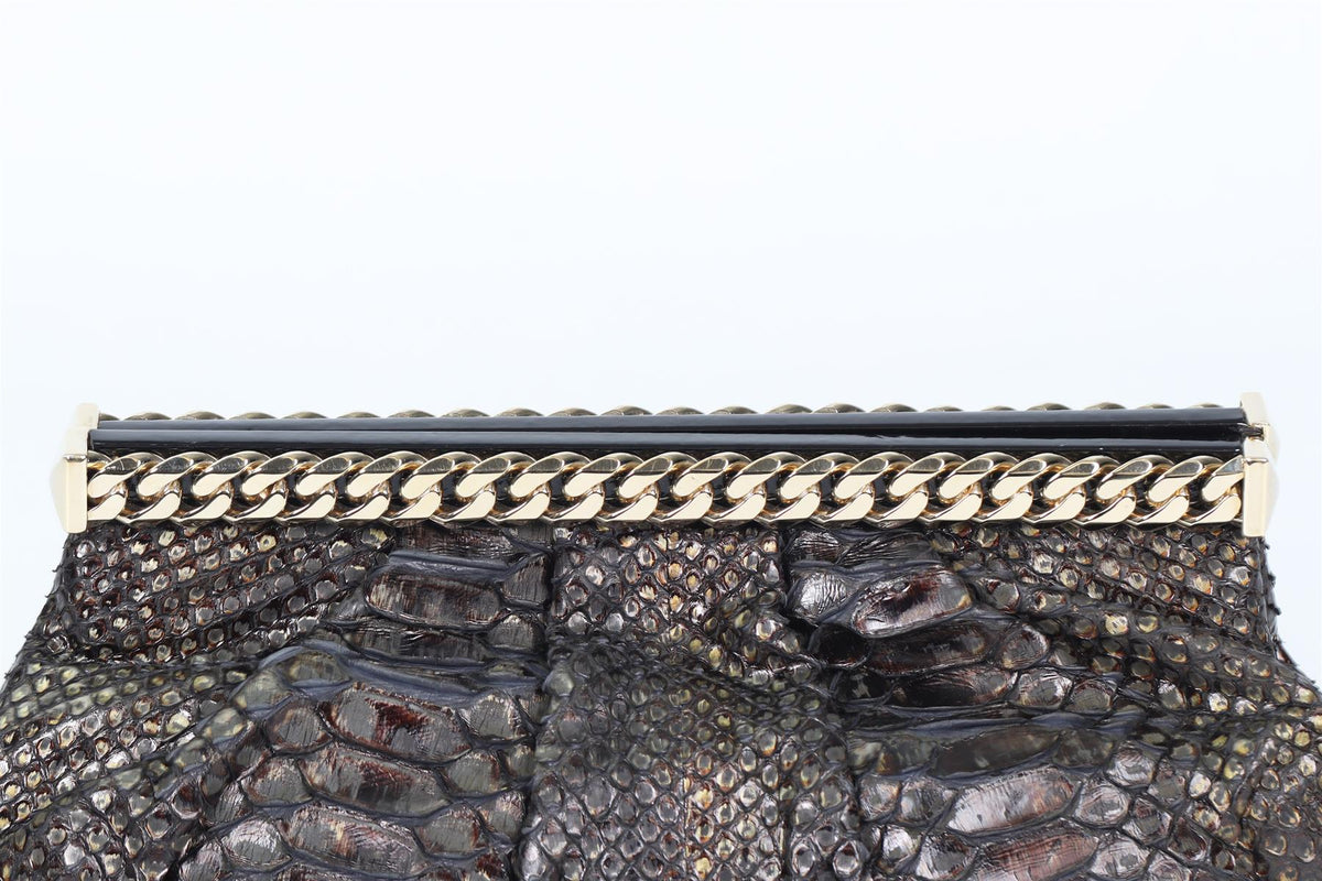 CHRISTIAN LOUBOUTIN SNAKESKIN CLUTHCH