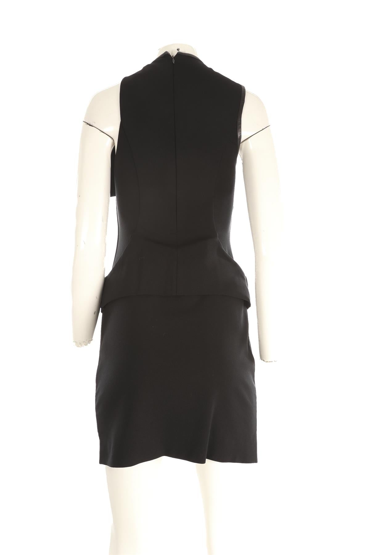 GIVENCHY BLACK CREPE MINI DRESS SMALL