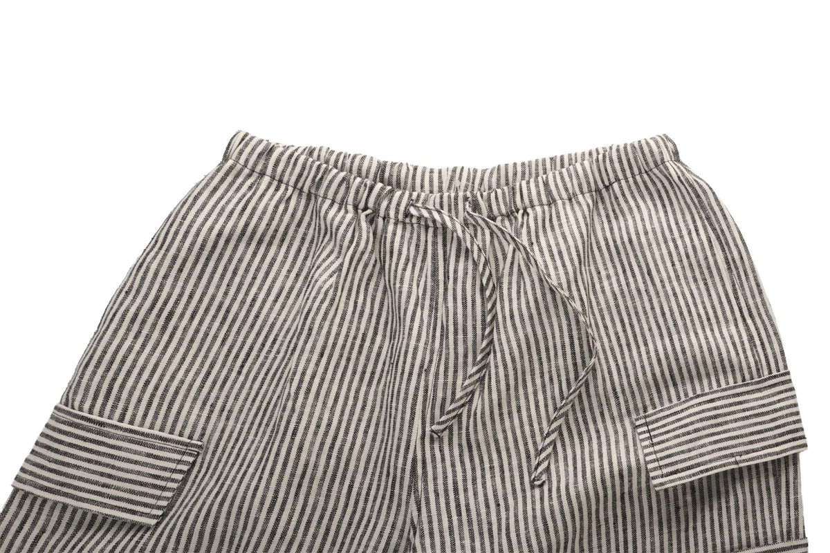 REFORMATION BLACK LINEN WIDE LEG PANTS SMALL