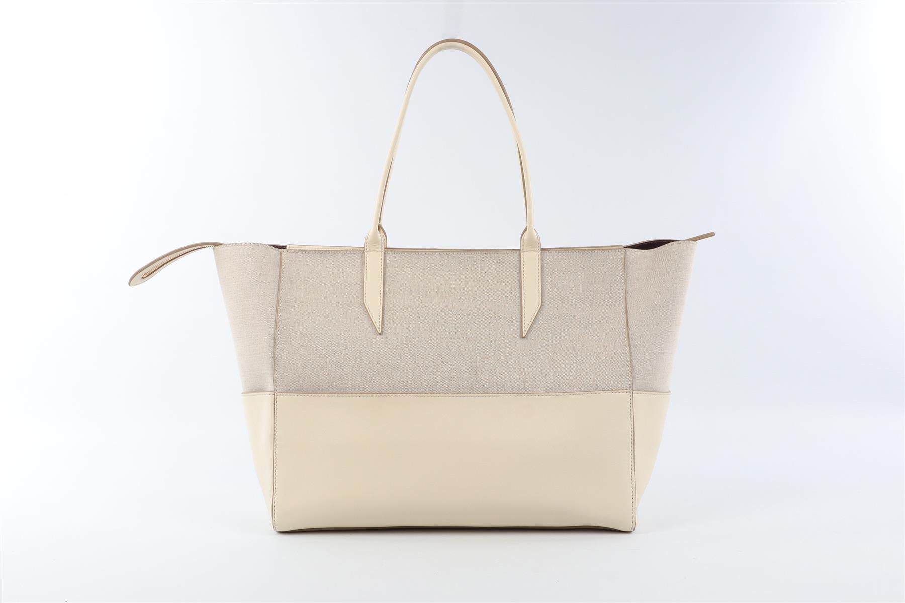 MÉTIER CREAM INCOGNITO SMALL LINEN TOTE BAG