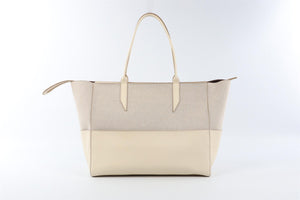 MÉTIER CREAM INCOGNITO SMALL LINEN TOTE BAG