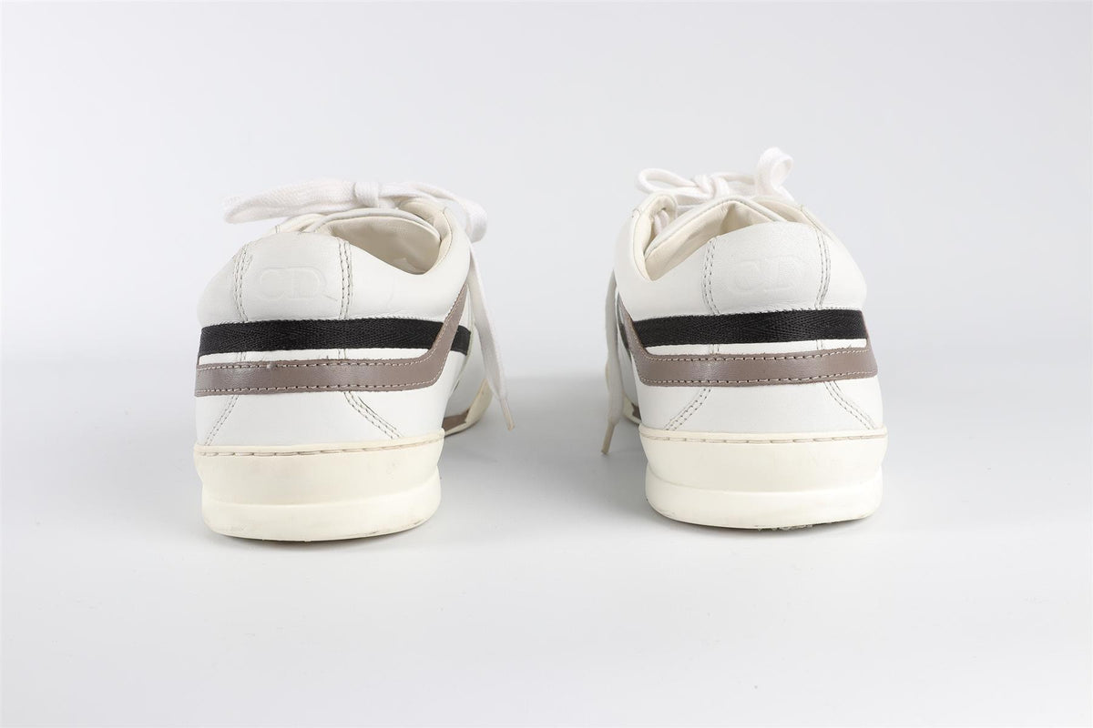 CHRISTIAN DIOR WHITE MEN'S B18 LEATHER SNEAKERS EU 41 UK 7 US 8