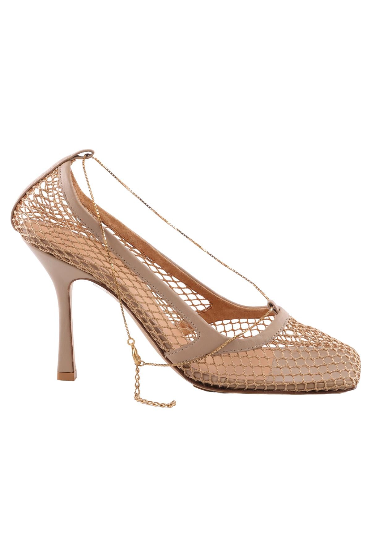 BOTTEGA VENETA BEIGE MESH PUMPS EU 40 UK 7 US 10