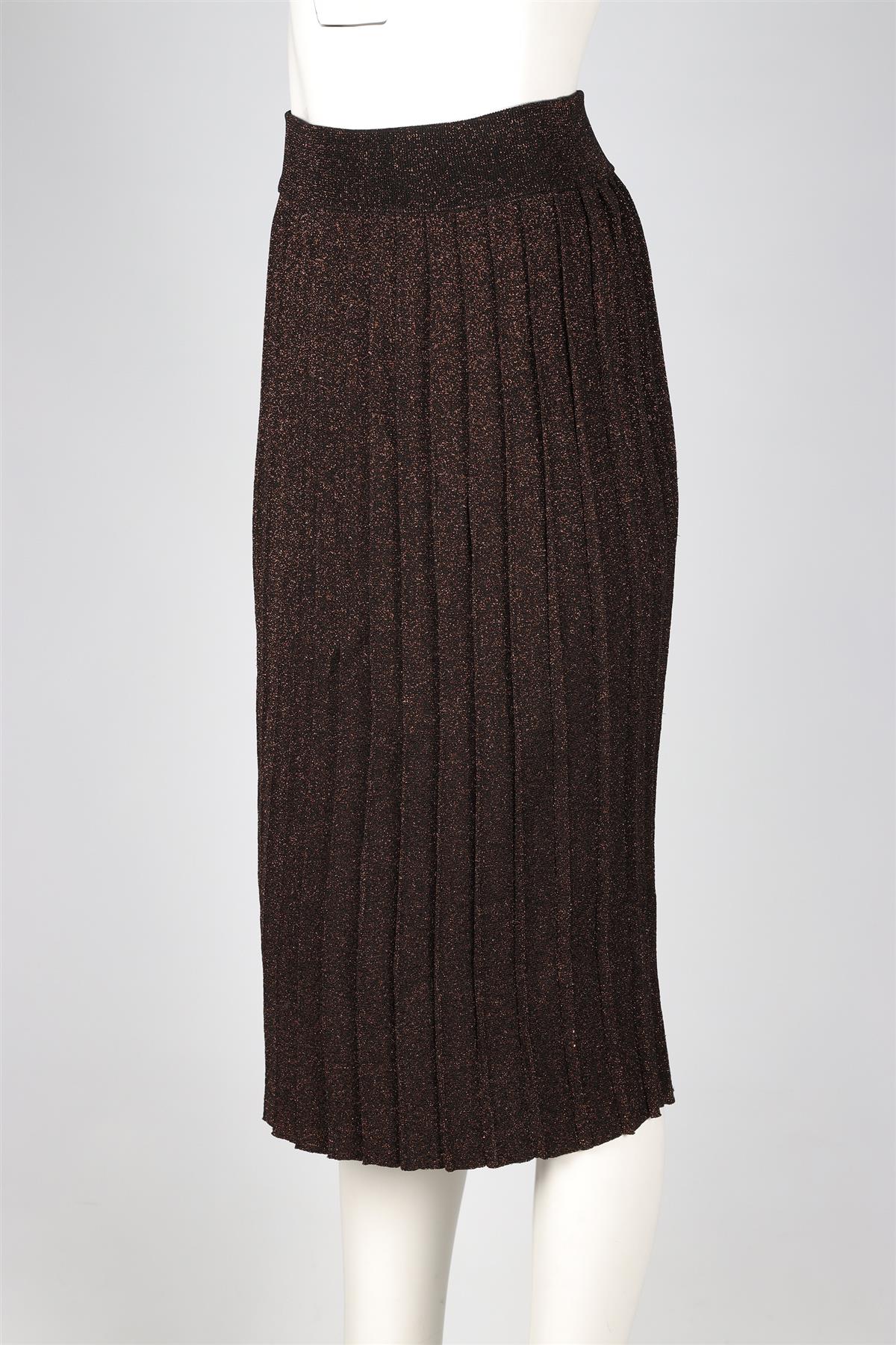 CHINTI & PARKER BRONZE KNIT MIDI SKIRT SMALL