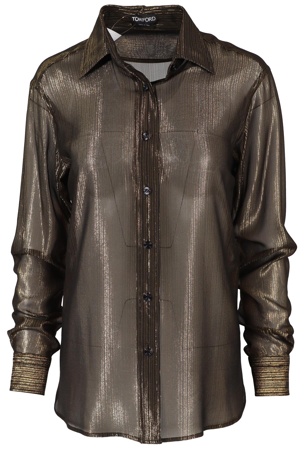 TOM FORD GOLD SILK BLEND SHIRT IT 38 UK 6
