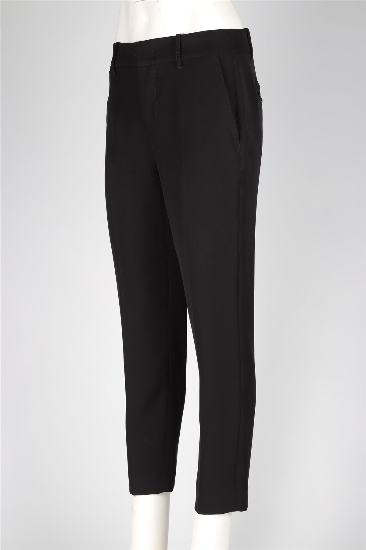 VINCE BLACK CREPE STRAIGHT LEG PANTS US 6 UK 10