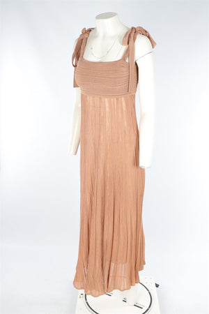 ZIMMERMANN TAN KNIT MAXI DRESS UK 10