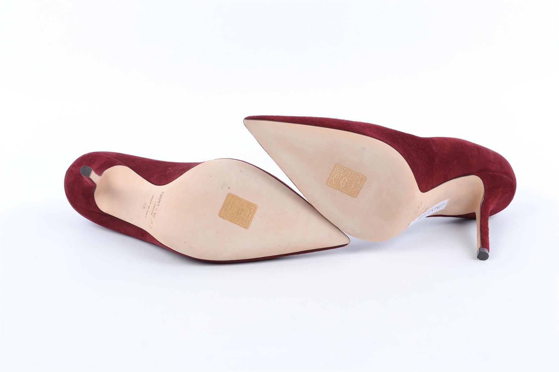 JIMMY CHOO RED SUEDE PUMPS EU 38 UK 5 US 8