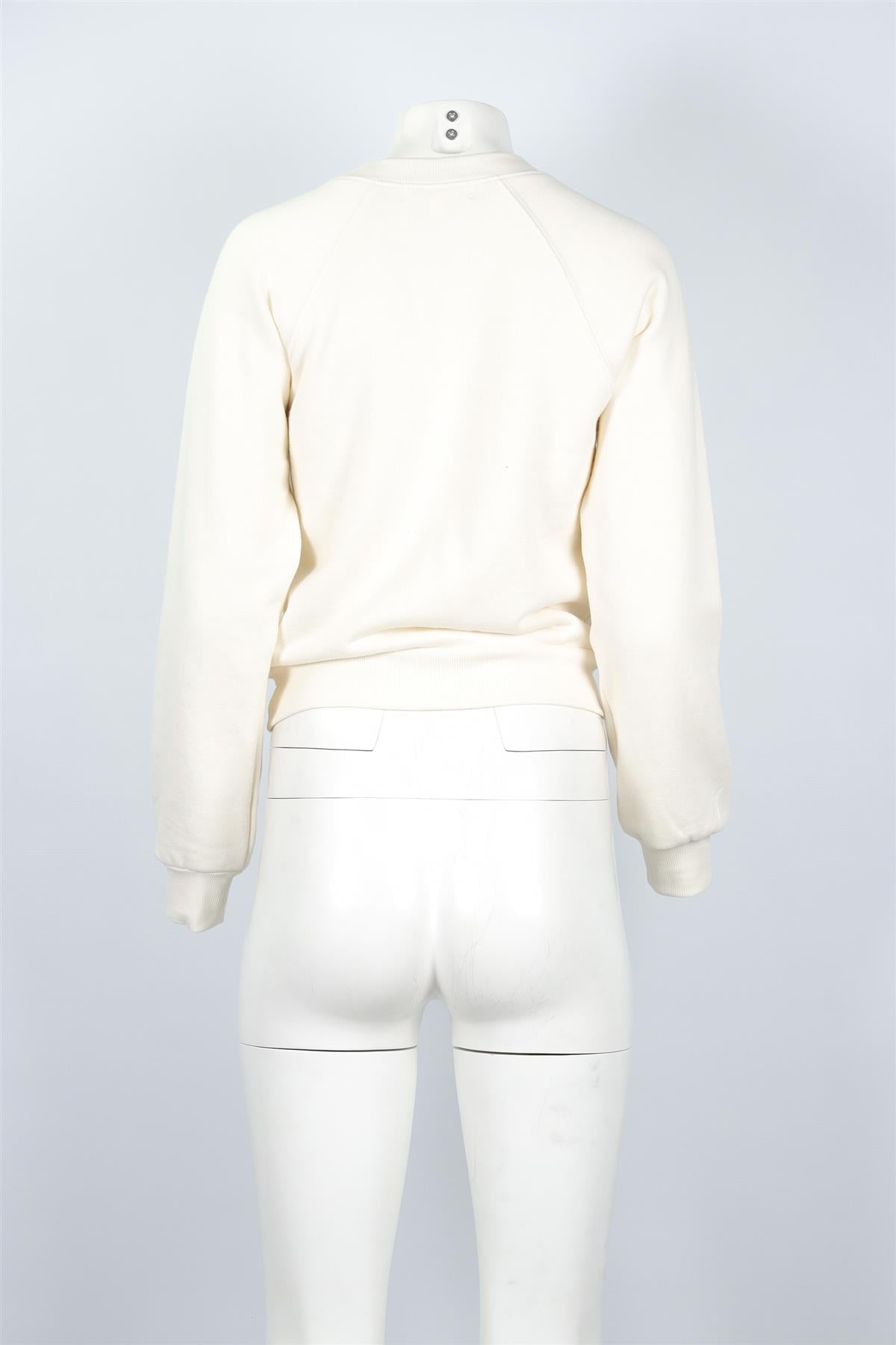 ETERNE CREAM COTTON SWEATSHIRT SMALL