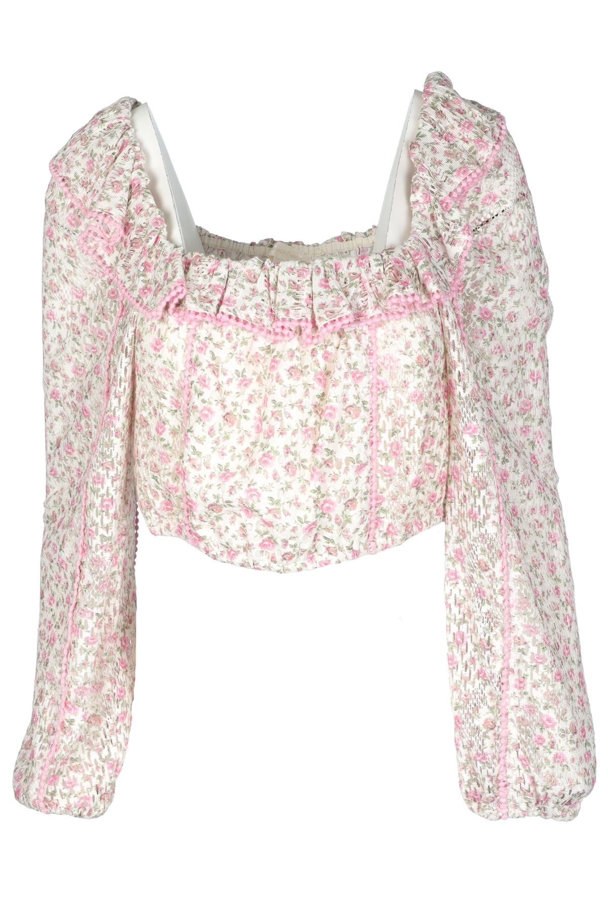 LOVESHACKFANCY PINK COTTON TOP MEDIUM