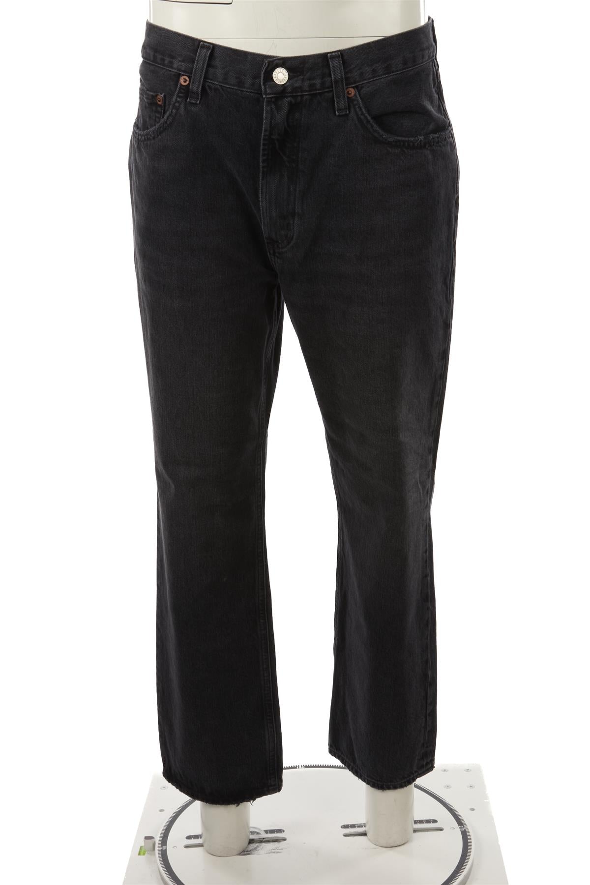 AGOLDE BLACK HIGH RISE STRAIGHT LEG JEANS W30